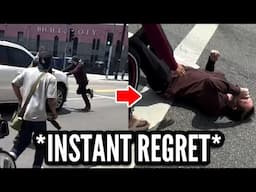 UNHINGED ICE Protestor Gets In Front of Car And Then This Happens...