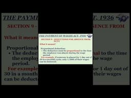 Payment of Wages Act 1936 | Section 9(2) Part 1 - Session 4 #statutorycompliance #readytogetupdate