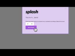 Converting a webinar to an on-demand experience