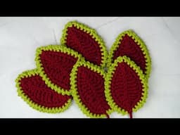 HOJAS DE COLEUS EN CROCHET, PASO A PASO