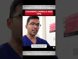 Choosing Cannula Size Tips | #shorts #ivcannulation #anesthesiology #nurse