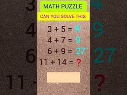CAN YOU SOLVE THIS VIRAL MATH PUZZLE/ MATH RIDDLE 🔥 💯 #shorts #youtubeshorts