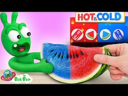 Pea Pea Gets in Trouble with Hot & Cold Vending Machine Toys! 🔥❄️ Cartoon for Kids