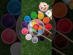 Colorful Balls in Cups! 🔴🔵🟡 #kidsvideo