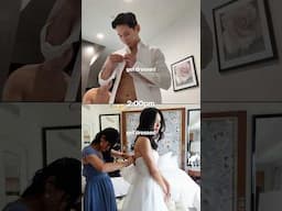 wedding day bride vs groom 💒 #weddingvlog