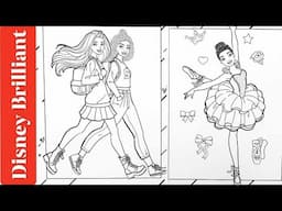 Coloring Fun Barbie Malibu & Barbie Brooklyn Magical and Satisfying Color Reveal 💖🎨 Disney Brilliant