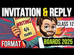Invitation & Reply Class 12 | Invitation Writing Class 12 | Formal/Informal Invitation Format