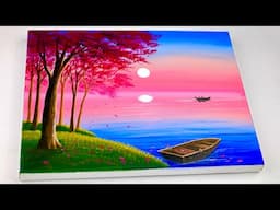 Easy Painting for Beginners / Cherry blossom painting