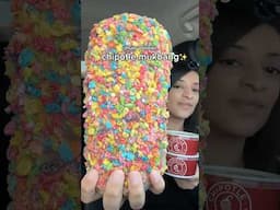 Chipotle fruity pebble burrito w/ starbucks dirty soda ft @drinkolipop #olipoppartner
