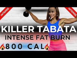 60-MIN KILLER TABATA WORKOUT + ABS / Cardio, Fast Weight Loss, Total Body Sculpting, Belly Fat Torch