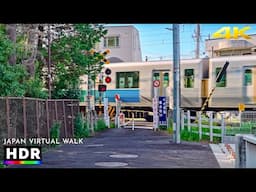 Suburban Tokyo, Walk in Musashi-Seki, Japan • 4K HDR