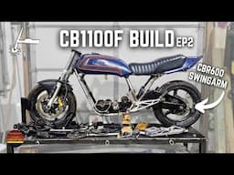 CB1100F Build EP2 - Mounting The CBR Swingarm!