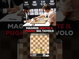 La reazione di Carlsen dopo aver buttato una partita vinta