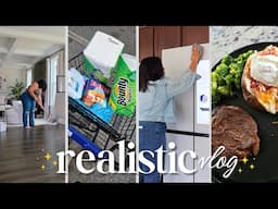 Productive Vlog | Kitchen Deep Clean, Grocery Haul, Steak Night + Library Visit