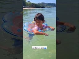 3 year old baby Swimming on Andaman sea, Thailand 🇹🇭