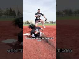 When they pull out the forbidden slide 😂 #baseball #baseballplayer