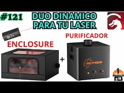 DÚO DINÁMICO del CORTE LÁSER! Purificador Ap220 + Enclosure de ACMER: ADIÓS al HUMO y OLORES TÓXICOS