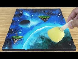 Universe Painting for Beginners Only – Step by Step Acrylic Tutorial!