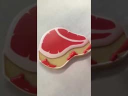 Steak Cookie #cookiedecorating #steak  #royalicing #cookies #artcookies #fathersday #grill