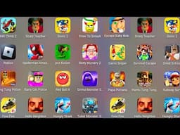 Grimace Monster Scary Survival,Betty Nursery,Roblox,Police Girl Prison,Spiderman Amazing 2,Free Fire