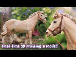 Designing and 3D Printing my OWN Model Horse! - Palomino Draft Custom / Repaint