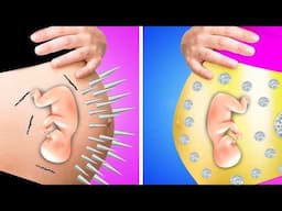 Rich💰 Vs Broke🍽️ Pregnant in Hospital🚑 || Cool Gadgets & Crazy Hacks