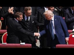 Trump and other world leaders seen offering the sign of peace at Pope Francis’ funeral