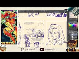 [L I V E] Let's Work on Thumbnails for Megaman Comic  🎵☕