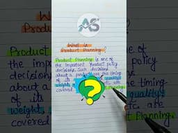 What is Product Planning? | #productplanning #principlesofmarketing #shorts