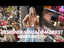 NYC DESIGNER VINTAGE MARKET VLOG & HAUL