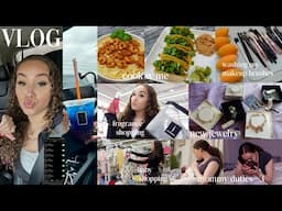 Postpartum VLOG: doing my lashes +mommy duties + walmart run +fragrance shopping + cook w me +etc.