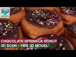 Chocolate Sprinkle Donut 3D Scan PBR 3D Model
