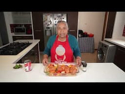 Making a harissa chicken tray bake with spicy rice - quick and delicious week day meal
