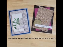 A Couple Ideas Using Botanical Textures Suite Collection from Stampin' Up!