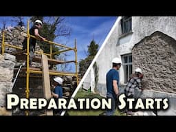Preparations To Continue The Stone Barn Restoration, Cement Render Removal & Growing Our Own Food