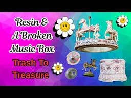 #206 Resin & A Broken Music Box Trash To Treasure Makes A Beautiful Carousel Horse Mobile
