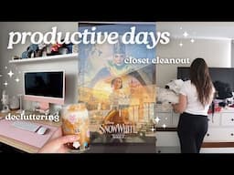getting my life together 🌷 productive days in my life, closet cleanout, declutter, & Snow White!