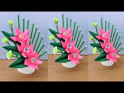 beautiful flower bouquet making with paper / diy flower bouquet