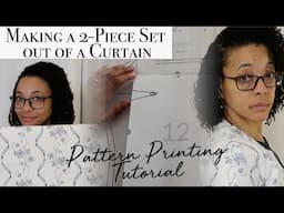 How to Make Clothes Using a Pattern | Detailed & Beginner Friendly ~ Upcycling Curtains into Clothes