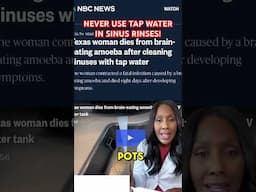 NEVER USE TAP WATER IN SINUS RINSES! ☠️ #shortsfeed #shortsvideo #shorts