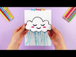 Straw Painting Cloud – Blow Painting Art Idea