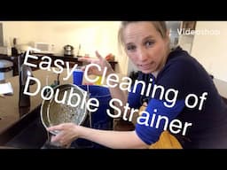 Cleaning Double Strainer, Easy Clean Up Of Wax & Propolis, Beekeeping Hack, Backyard Bee Builder