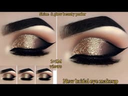 New barat eye makeup tutorial for beginners |easy bridal eyesmakeup tutorial |shine&glow |makeuptips