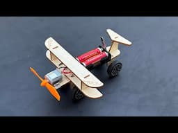 How to make a wooden Airplane - WOODEN Aeroplan - DC Motor Airplane - DIY plane