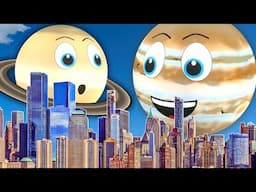 What if planets replaced our Moon | Planets and Moon for Kids | Solar System Planets Size Comparison