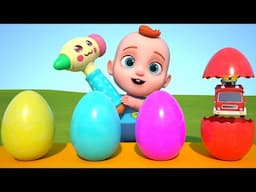 Surprise Eggs Song | Learn Colors | Nursery Rhymes & Kids Songs