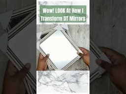 🔥Give Dollar Tree Mirrors a Beautiful wood Trim Upgrade !#dollartreediy #shesocraftdee #shorts