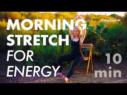 10 Minute Chair Chair Yoga Stretch for Energy | Easy Seated Yoga to Boost Vitality