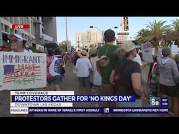 Crowds gather in Downtown Las Vegas for 'No Kings' demonstrations