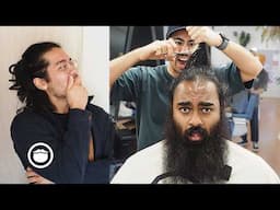 Unbelievable Transformation | His Long Thinning Hair & Beard Is Gone